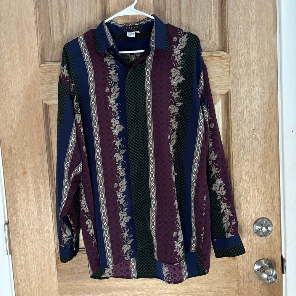 Memo’s‎ Women’s Vintage Shirt Button Down Size L